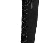 Overknees Stiefel Damen Mit Schnürung, Kniehohe Stiefel Flach Rutschfeste | Laufsohle Langschaft Stiefel Wildleder Stiefel Rundzehe Schlupfstiefel Einfarbig Elegante Damenstiefel : Amazon.de: Fashion