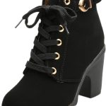 Stiefeletten Damen Absatz Elegant Blockabsatz High Heels Kurzschaft Stiefel Warme Winterstiefel Bequem Rutschfeste Halbstiefel Schnürstiefel Ankle ...